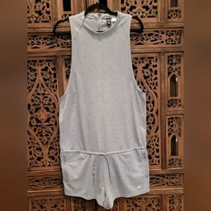 Adidas Wanderlust Onesie Romper In Heather Gray, Size Medium